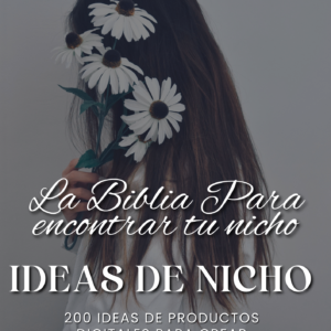 ¿Tienes las ganas de emprender pero no sabes por dónde empezar? ¿Buscas generar ingresos pasivos pero te bloqueas al intentar elegir un producto que realmente se venda? Esta guía estratégica es la herramienta definitiva para creadores y emprendedores que desean saltar la barrera de la "hoja en blanco" y entrar directamente en la fase de ejecución. "La Biblia para encontrar tu nicho" no es solo una lista; es un mapa de ruta que desglosa el mercado digital en 20 categorías de alta demanda.